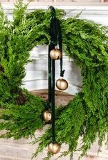 26" BURNT GOLD GREEN VELVET 4 BELL HANGER