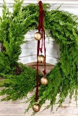 26" BURNT GOLD MAROON VELVET 4 BELL HANGER