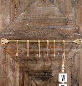 20" Gold Iron Wall Hook