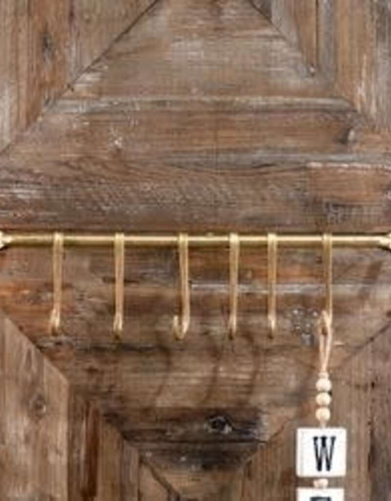 20" Gold Iron Wall Hook