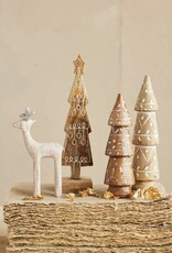 Resin Deer, Whitewashed Wood Finish