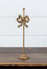 GOLD WREATH STAND W/ BOW