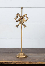 GOLD WREATH STAND W/ BOW