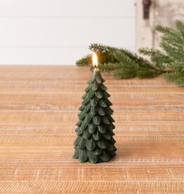 S/2 Green Tree Shaped Candle, 6in