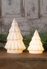 Ceramic Bisque Light Up Tree, White/large