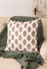 Pillow Red Block Print