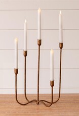 Hand Forged Metal Candelbra, Brass