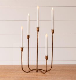 Hand Forged Metal Candelbra, Brass