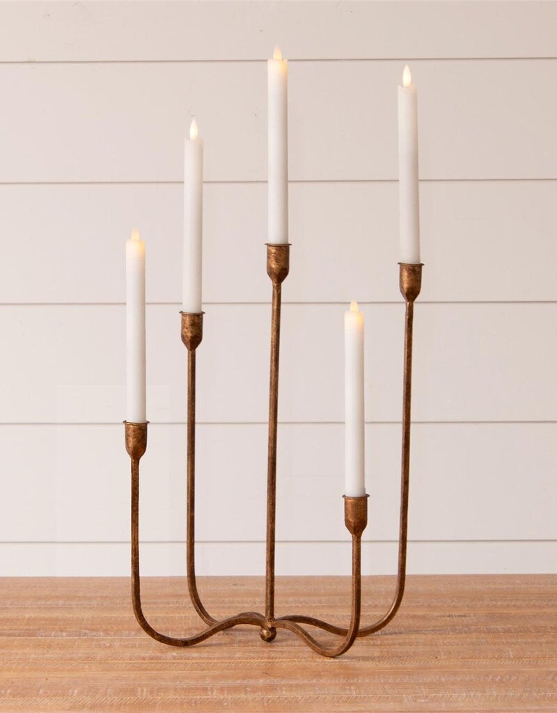 Hand Forged Metal Candelbra, Brass