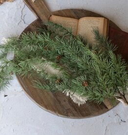 34" DARK GREEN PINE HANGING BUSH