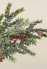 18" ANGEL PINE & HEMLOCK PICK W/ BERRIES & PINECONES