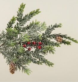 18" ANGEL PINE & HEMLOCK PICK W/ BERRIES & PINECONES