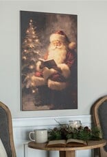 READING SANTA IN FOREST PRINT