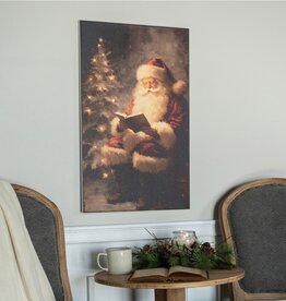 READING SANTA IN FOREST PRINT