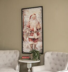 48" SANTA W/ WREATH PRINT