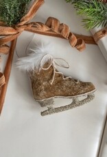 Fawn Velvet Ice Skate ornament