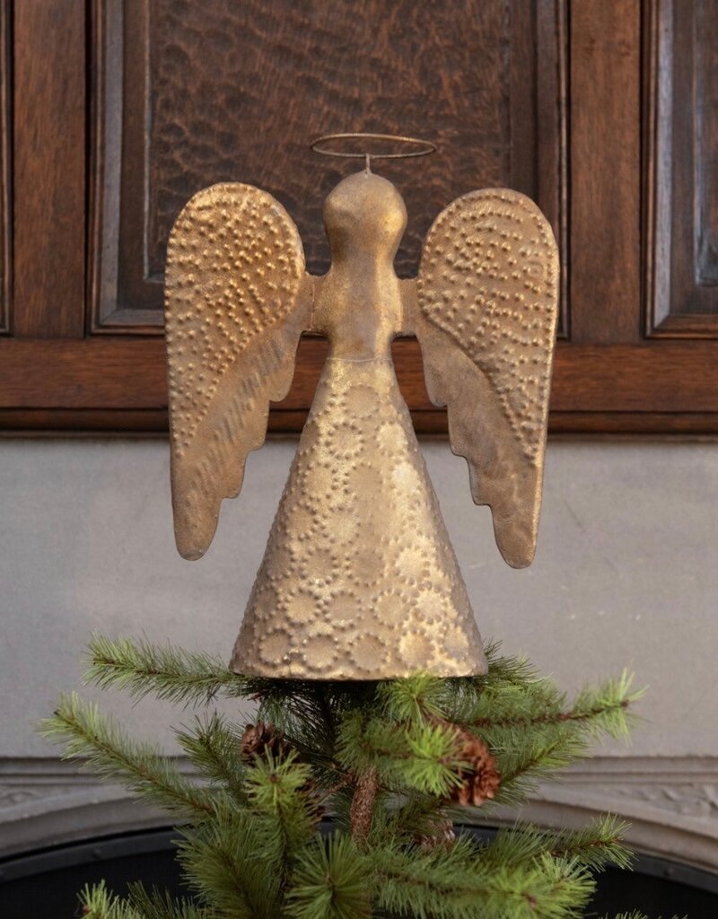 Antique Gold Angel Tree Topper