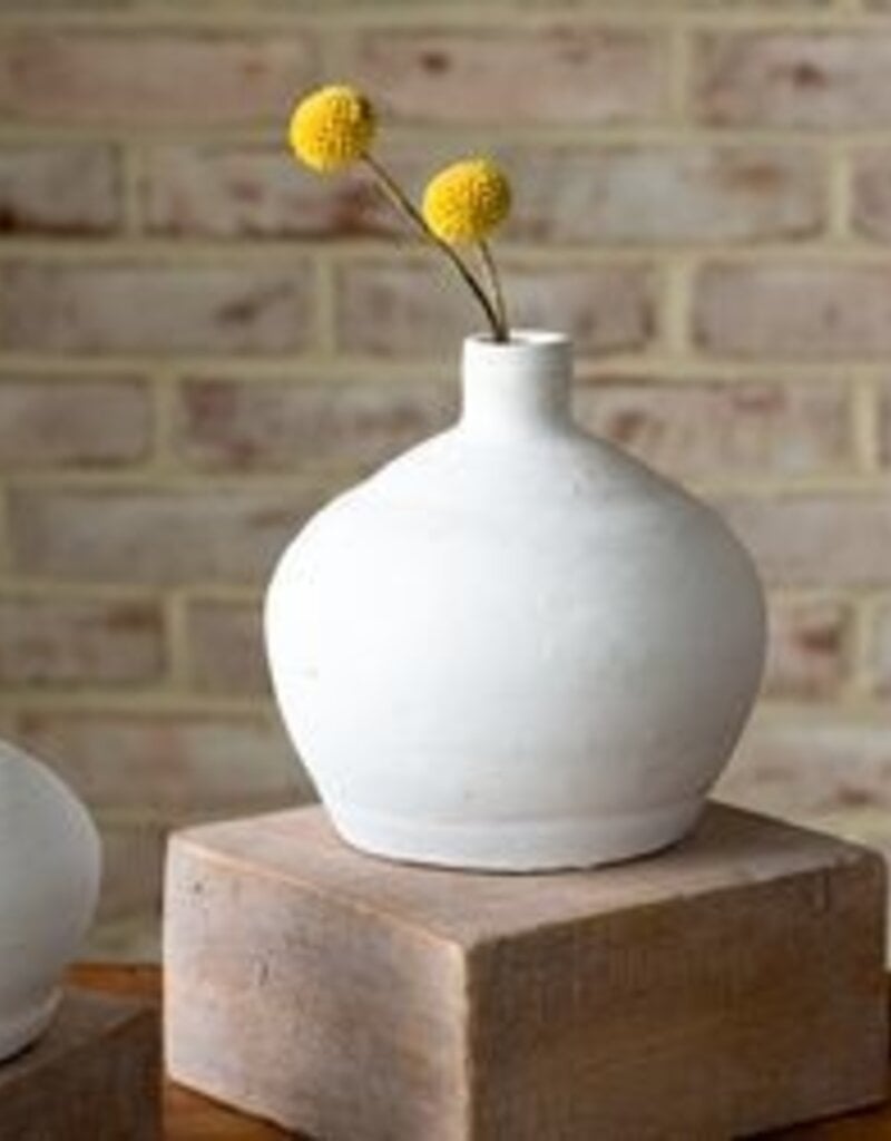 5.12 Round White Vase