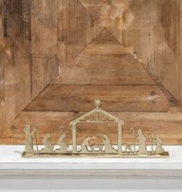 14.5" Gold Table Top Nativity