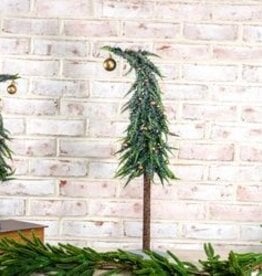 25" Frosted Bell Tree Wood Base