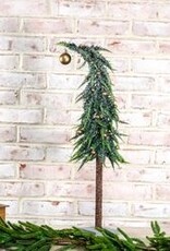 25" Frosted Bell Tree Wood Base