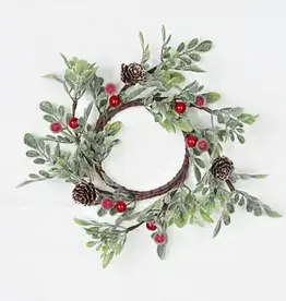 3.5" Ring w/ sparkled boxweed leaves