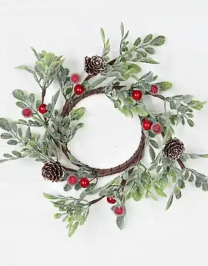 3.5" Ring w/ sparkled boxweed leaves