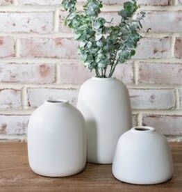 White Bud Vases