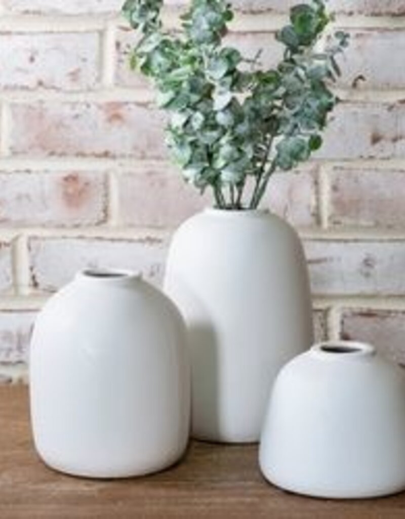 White Bud Vases