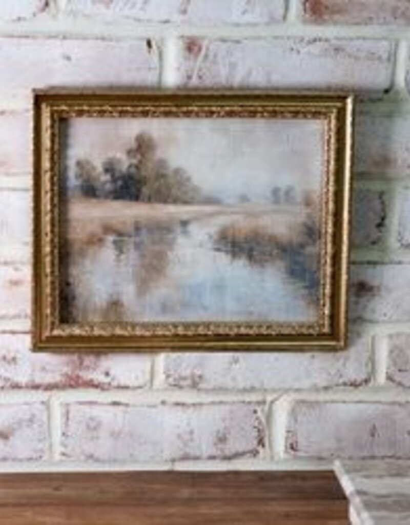 8x10 Gold Frame Stream Landscape