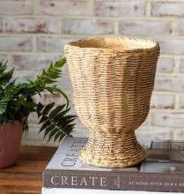 8.3" Natural Cement Weave Planter