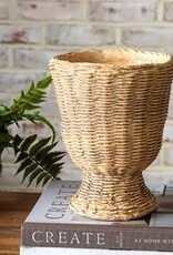8.3" Natural Cement Weave Planter