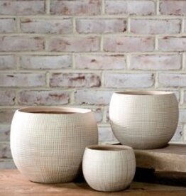 Round Check Design Planter