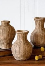 Natural Weave Stoneware Vase