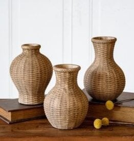 Natural Weave Stoneware Vase