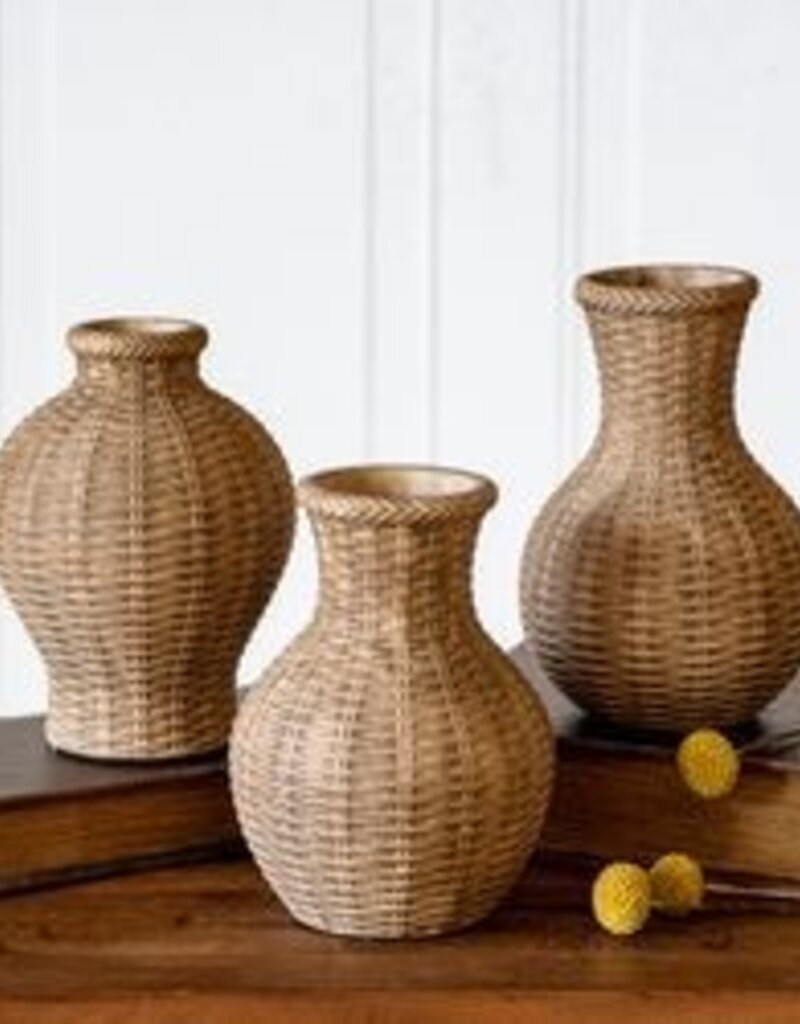 Natural Weave Stoneware Vase