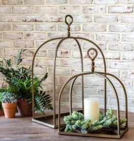 Ant. Brass Iron Displayer