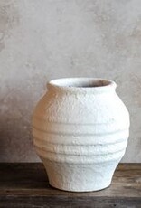 7.7" White Line Vase