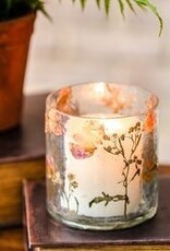 3.5"H Pressed Fuschia Petal Flower Jar