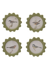 Framed Glass Wall Decor w/Bird, 4 Styles