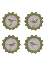 Framed Glass Wall Decor w/Bird, 4 Styles