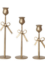 s/3 Cast Iron Taper Holder w/Bows