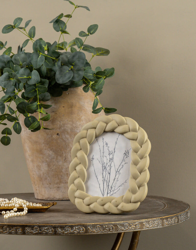 Beige Braided Photo Frame