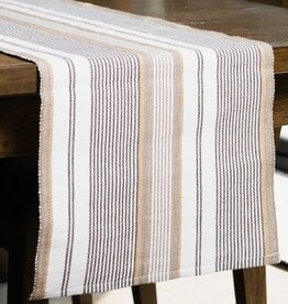 Tan Stripe Table Runner