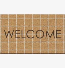 Welcome Windowpane Doormat