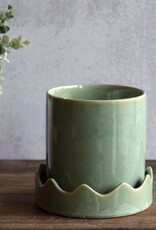 Green Planter w/Saucer