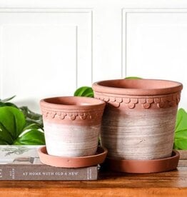 Terra Cotta Deco Edge Pots