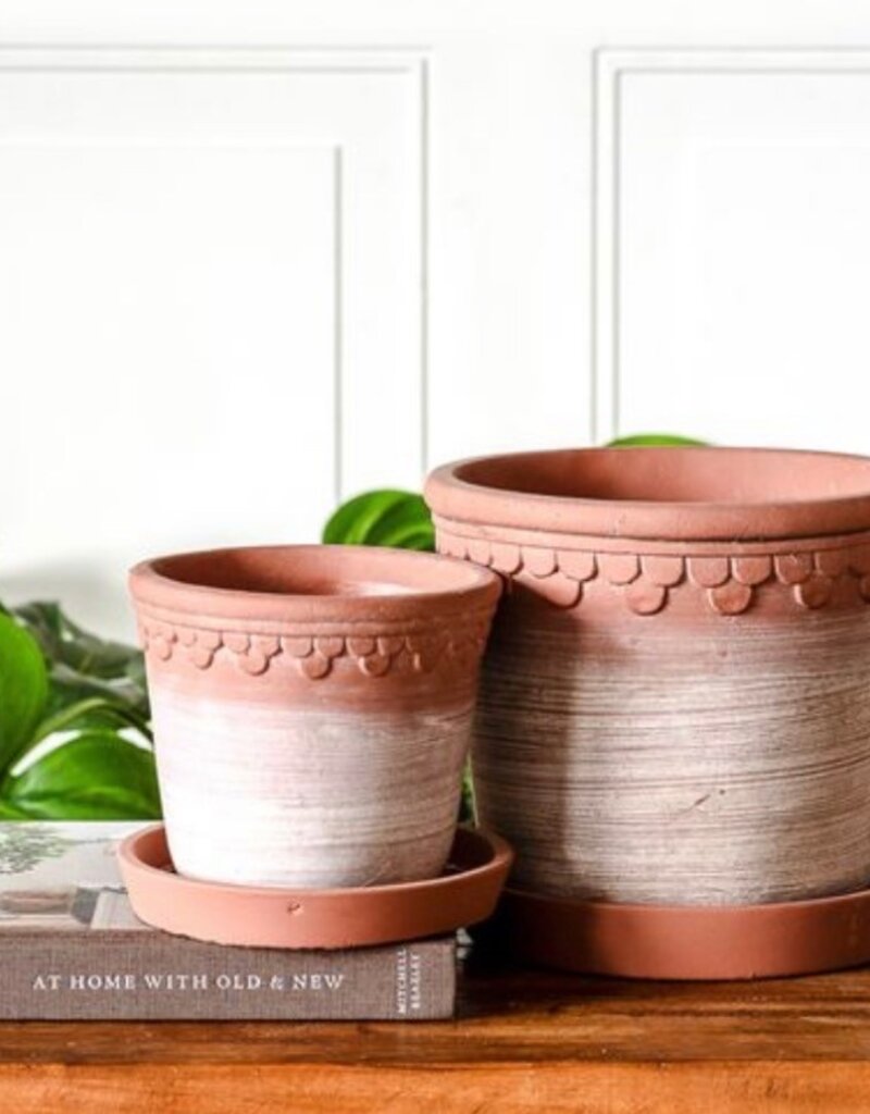 Terra Cotta Deco Edge Pots