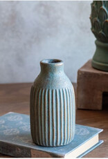 5" Green Cement Vase