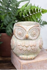 4.75" Verdi Copper Owl Planter